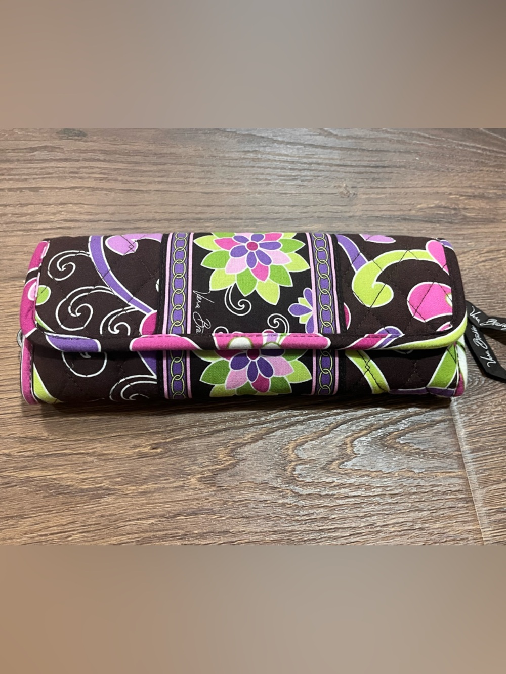 Vera Bradley | New Purple Punch Trifold Crossbody Purse Clutch Wallet floral